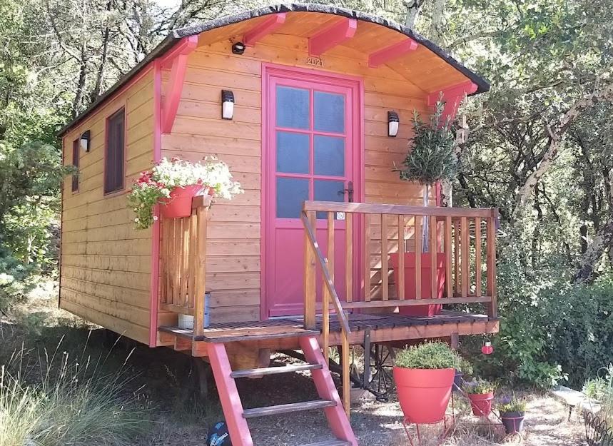 Roulotte Romantique Chauffee En Cevennes Monteils  Bagian luar foto